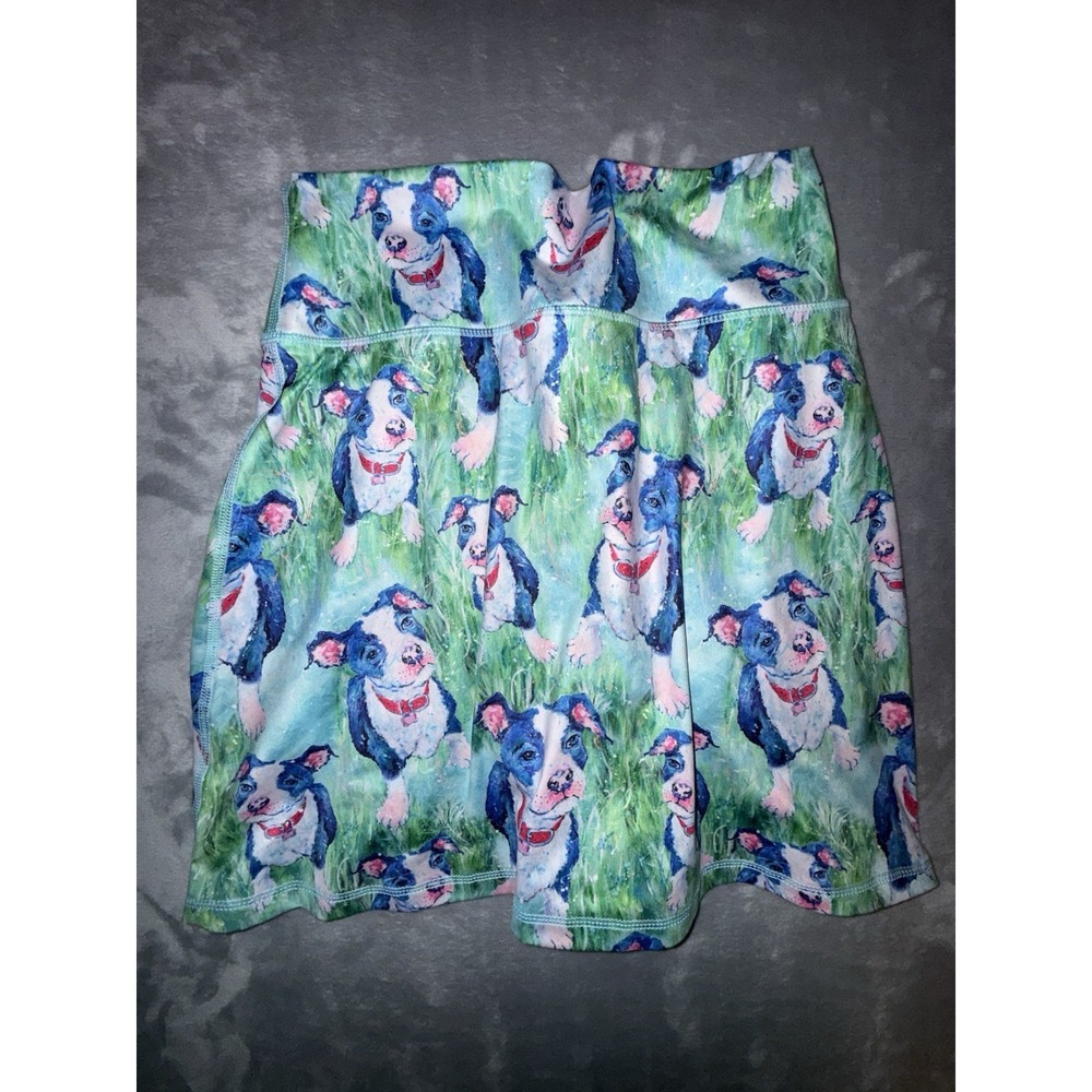 Leoma Lovegrove Sz S Stretch Skort Skirt Shorts Dog Pittie Puppy Frenchie Love - Picture 3 of 7